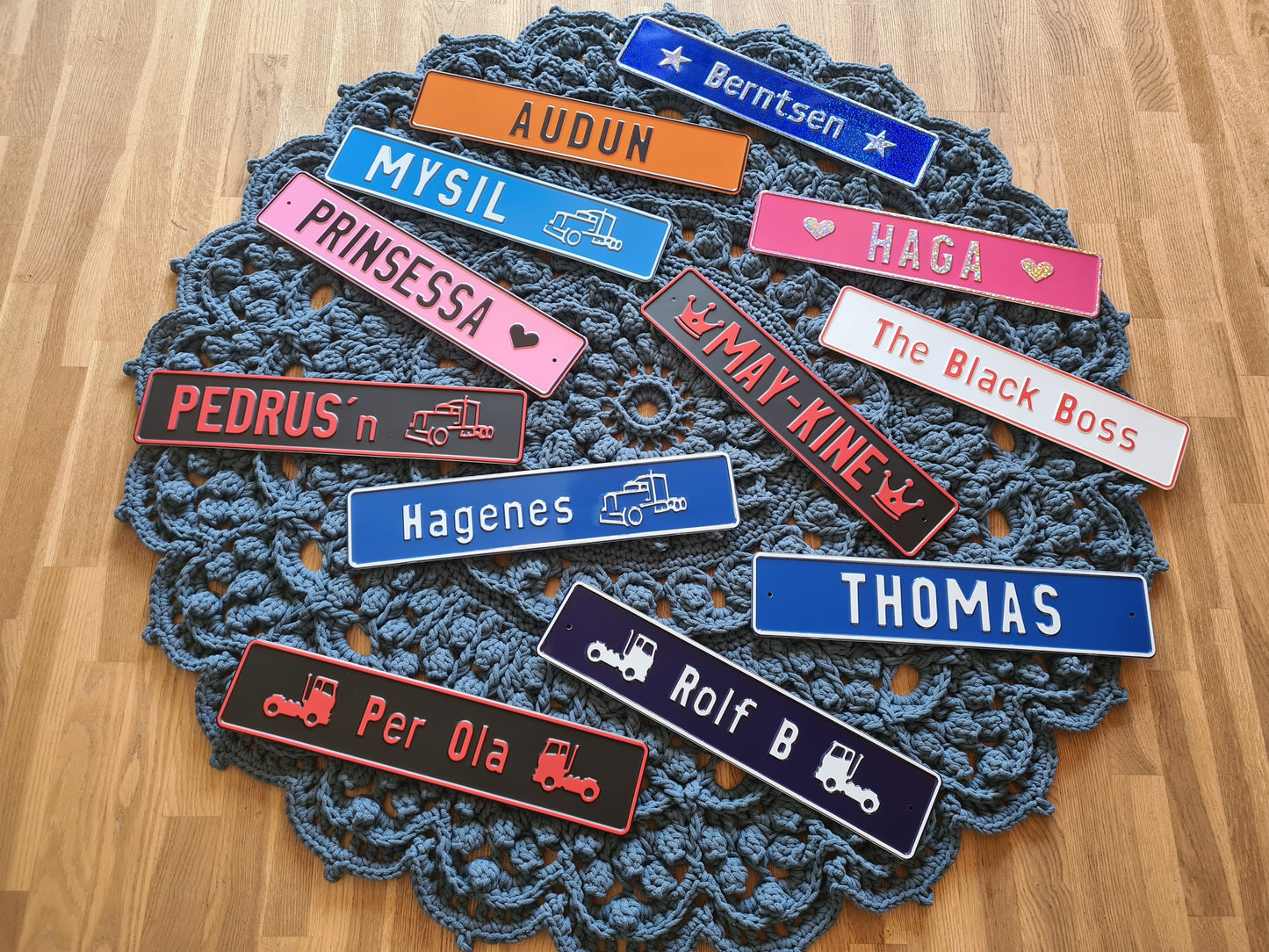 Sjåførskilt/Navneskilt - Aluminiumsplate