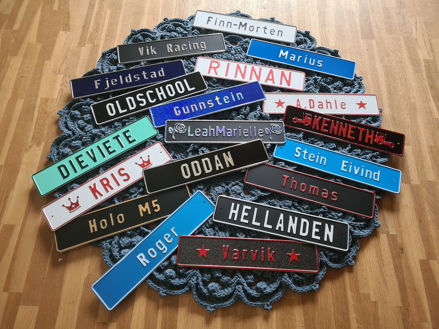 Sjåførskilt/Navneskilt - Aluminiumsplate