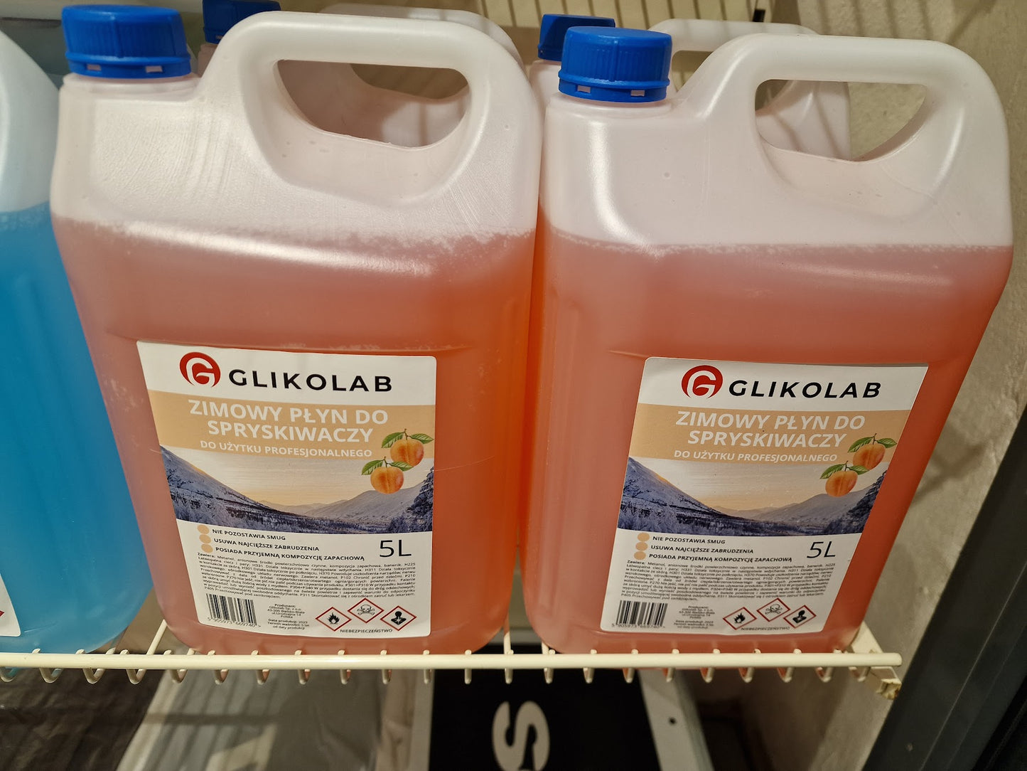 5L Winter Windshield Washer Fluid, Glykolab, -22°C - Peach