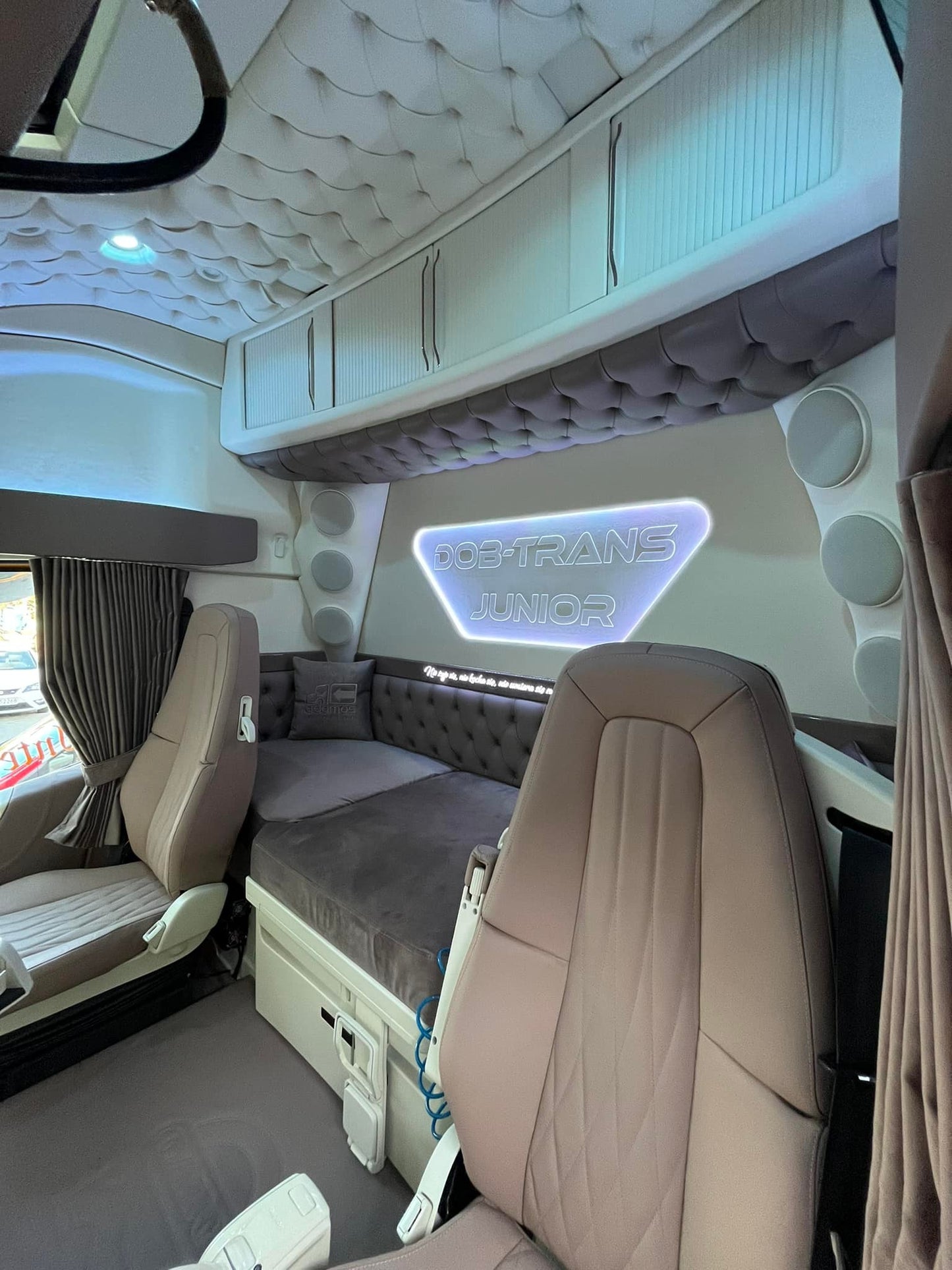 Back Wall Made to Order - Lighting, Button Stuffing, Bus Plush