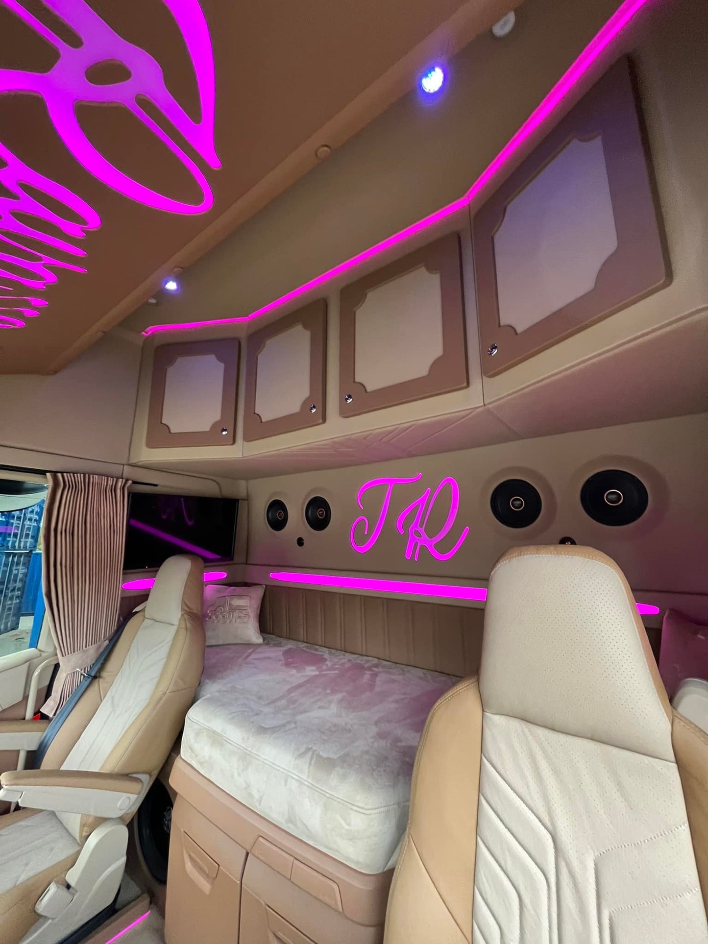 Back Wall Made to Order - Lighting, Button Stuffing, Bus Plush