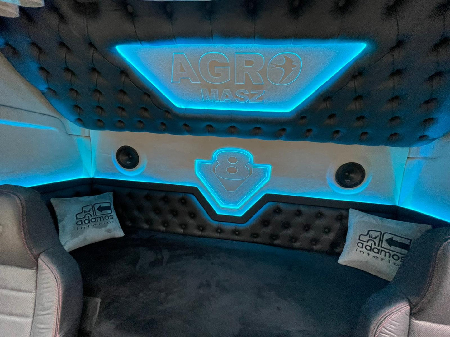 Back Wall Made to Order - Lighting, Button Stuffing, Bus Plush