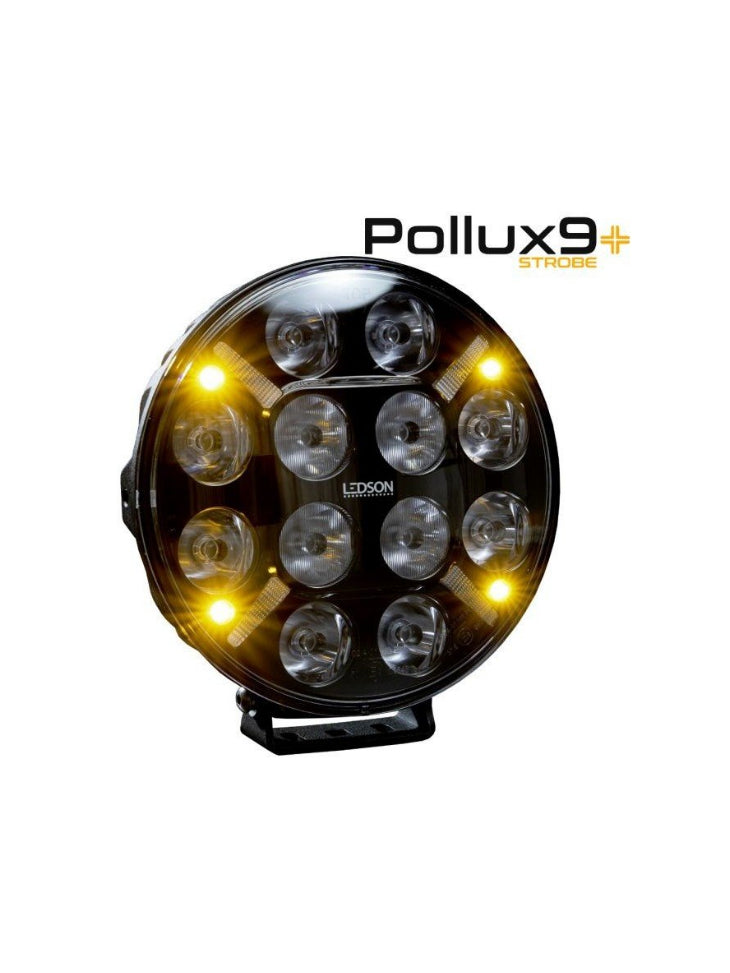 Ledson Pollux9+ 9" LED Ekstralys med Varsellys