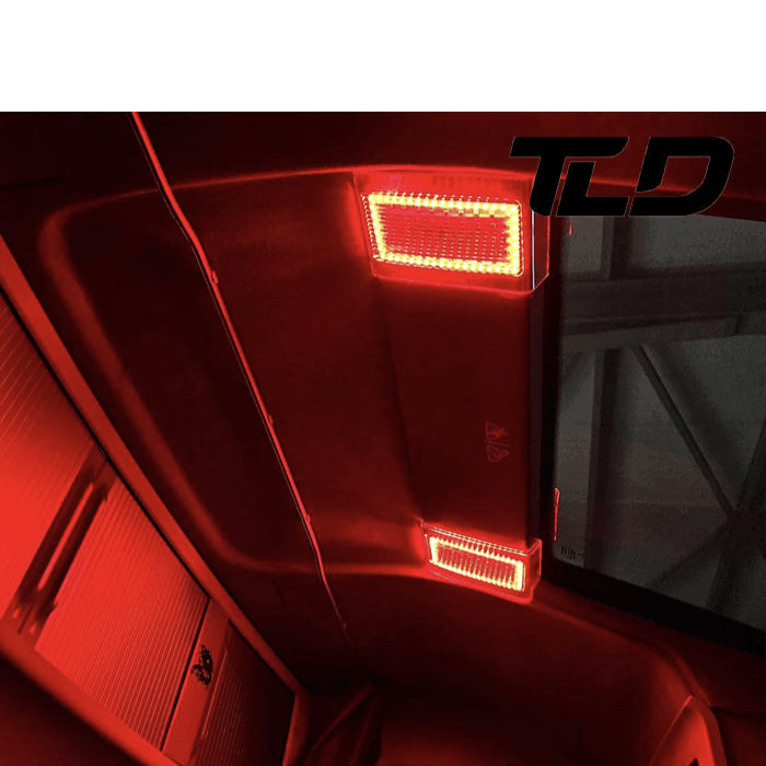 Interiør LED-Innsatser, Hvit/Rød, 2stk - Volvo FH4/FM4