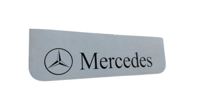 Mud flap Mercedes/Star, 60x18cm - White