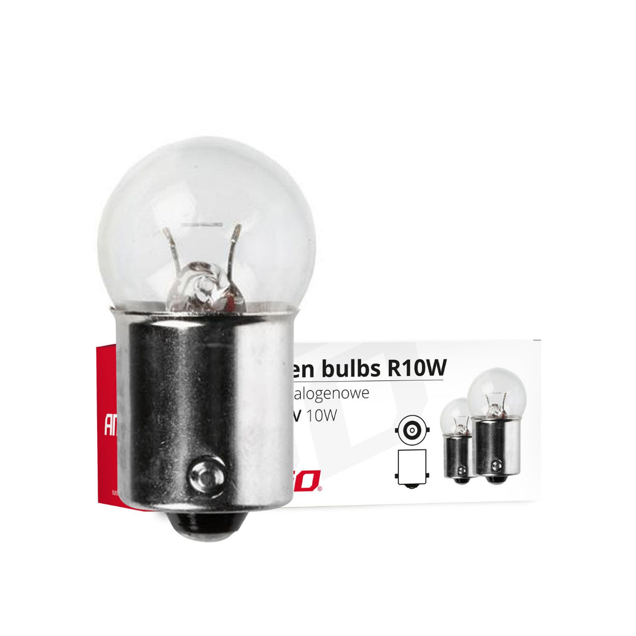 10pcs Light Bulb / Halogen Bulb R10W BA15s 12/24V, AMIO