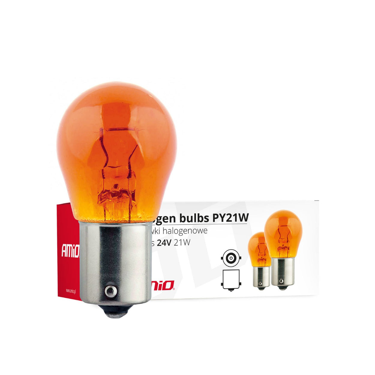 10pcs Light Bulb / Halogen Bulb PY21W BA15s 12/24V, AMIO