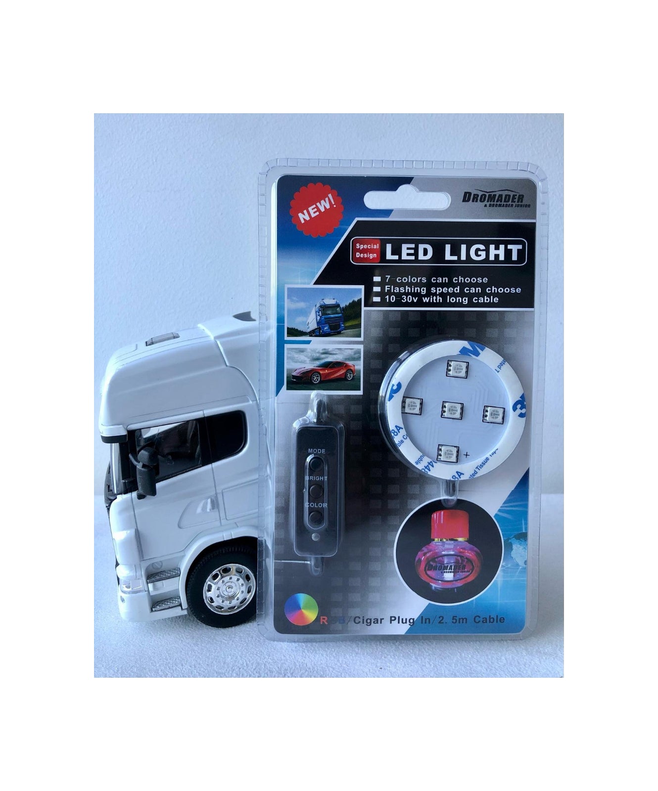 Lysplate LED RGB til Poppy - Sigarettenner