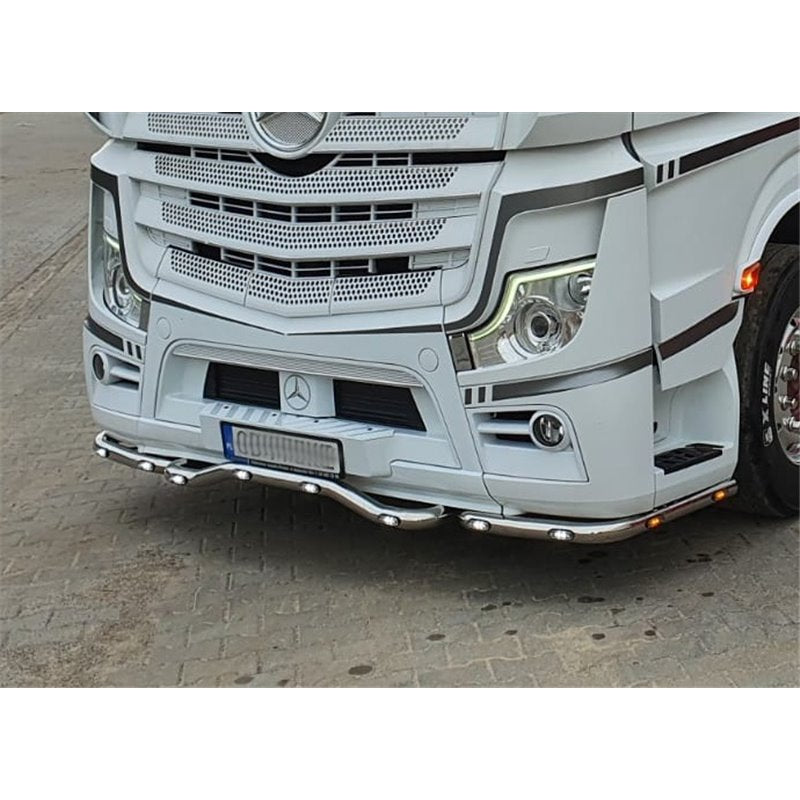 Bumper bar in Stainless Steel/Powder coating (3 Elements) - Mercedes Actros MP4/MP5, Type 3
