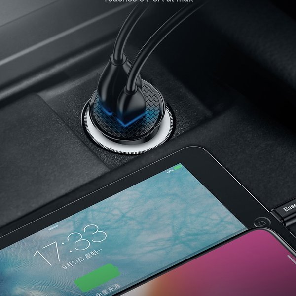 Baseus, Car charger - USB-A, Type-C, USB-C, Quick Charge 3.0