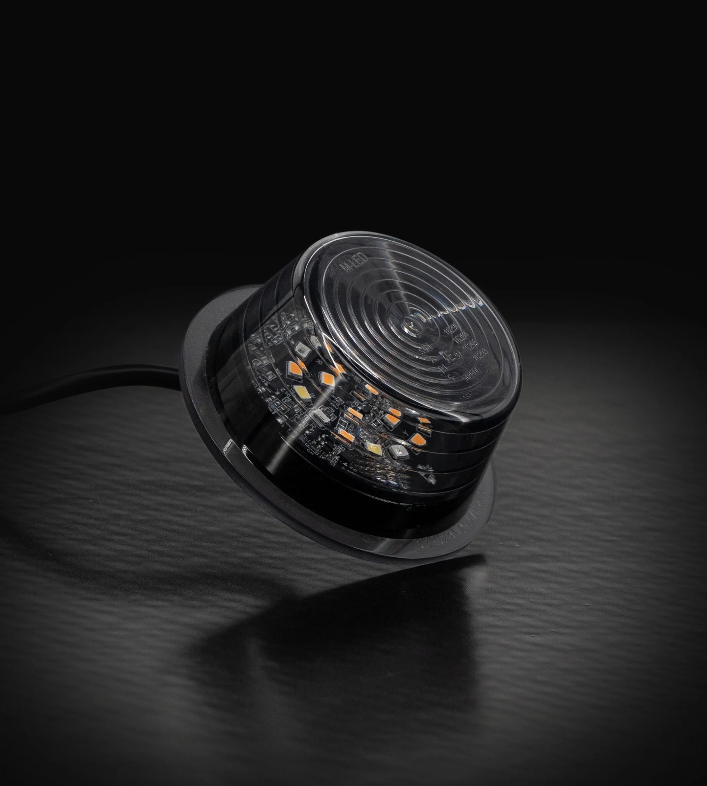 Danish LED Marker Light Module, Tri-Color (White/Orange/Red) - Smoked Lens