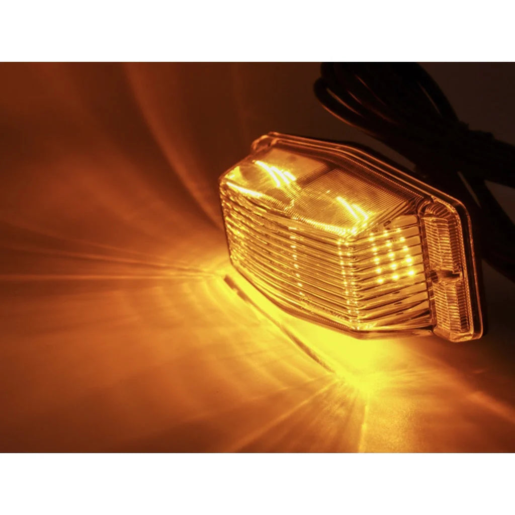 Omnius Double Burner LED - Orange (White Lampshade)