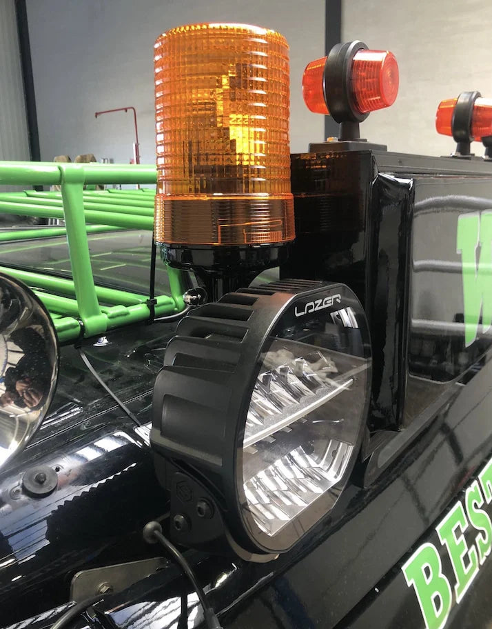 Stainless Push-on Support for Hella Or AEB Rotating Beacon