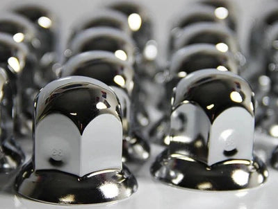 Hjulmutterdeksel Lav i Rustfritt Stål, 33/32mm