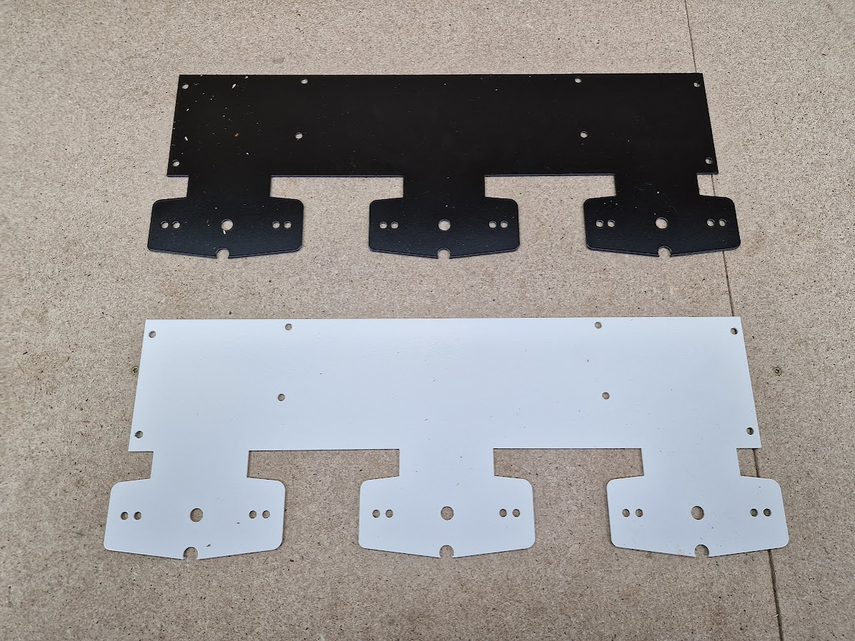 Mounting Bracket for Double Burners, Behind Sign Frame - Black