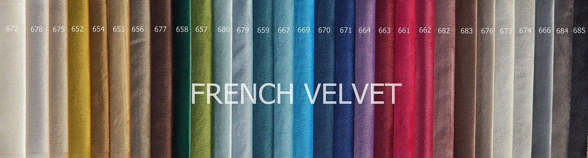 FRENCH VELVET Trekkstoff, Velour, 100cm - 28 Farger