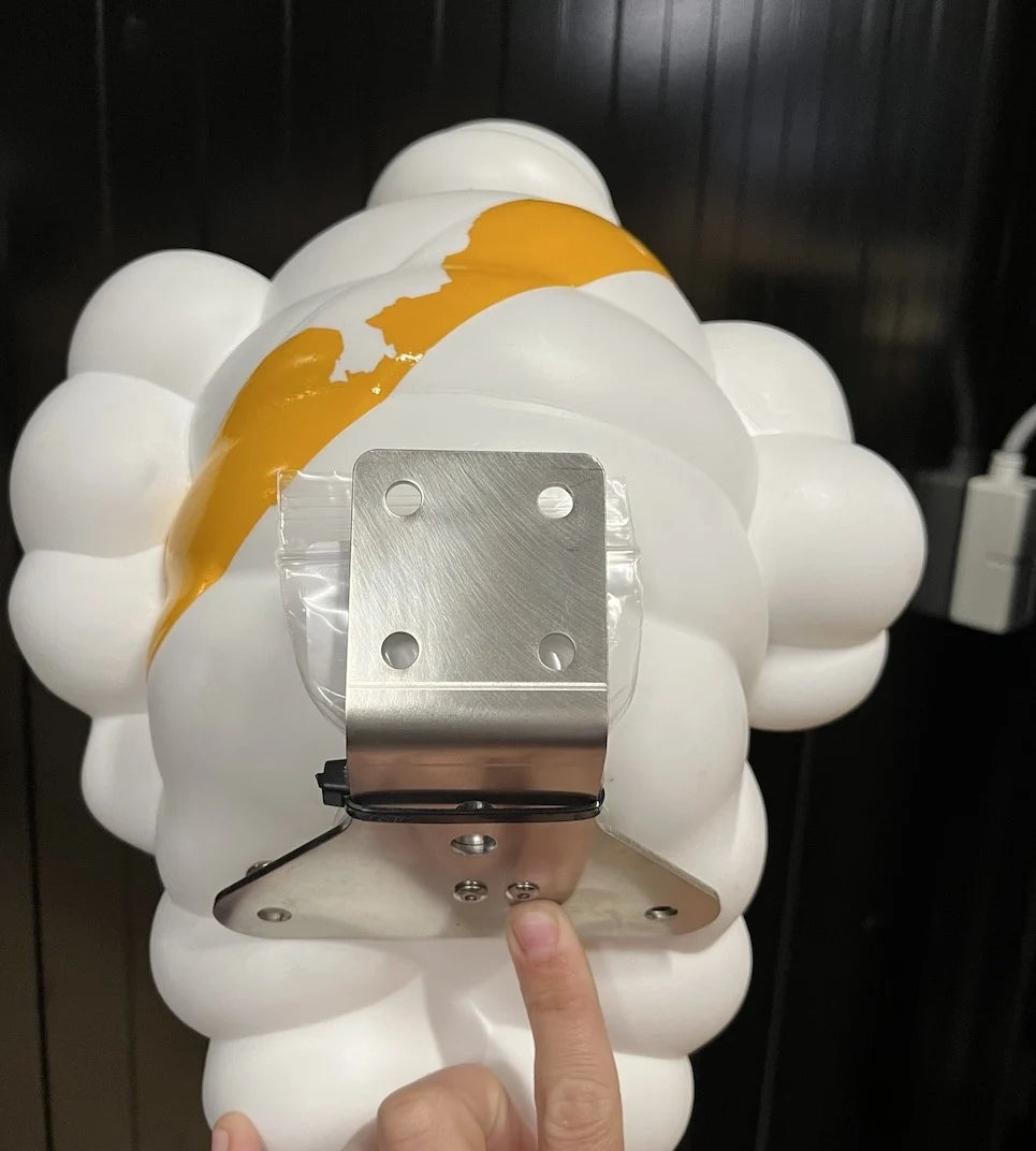 Stainless Michelin Bibendum Bracket "Chair" with BA15 Bulb Holder