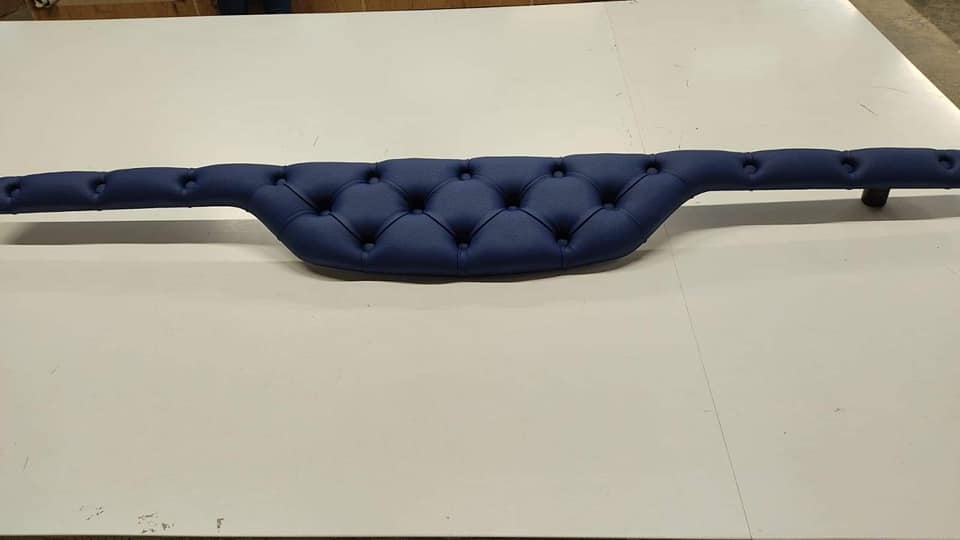 Sun visor made to order - Button fastening, LED diodes, Alcantara