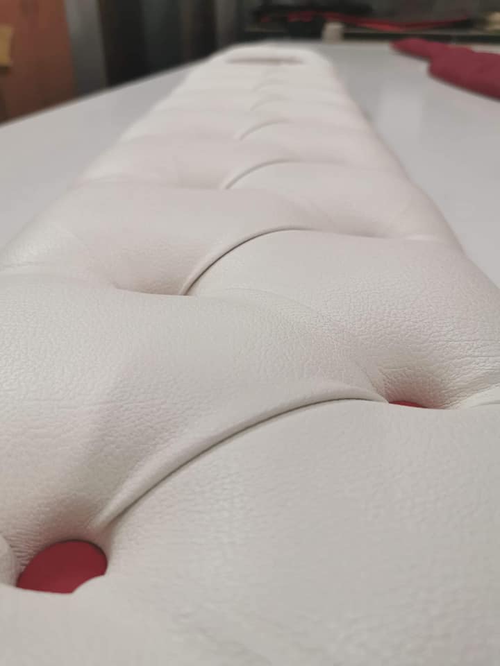 Sun visor made to order - Button fastening, LED diodes, Alcantara