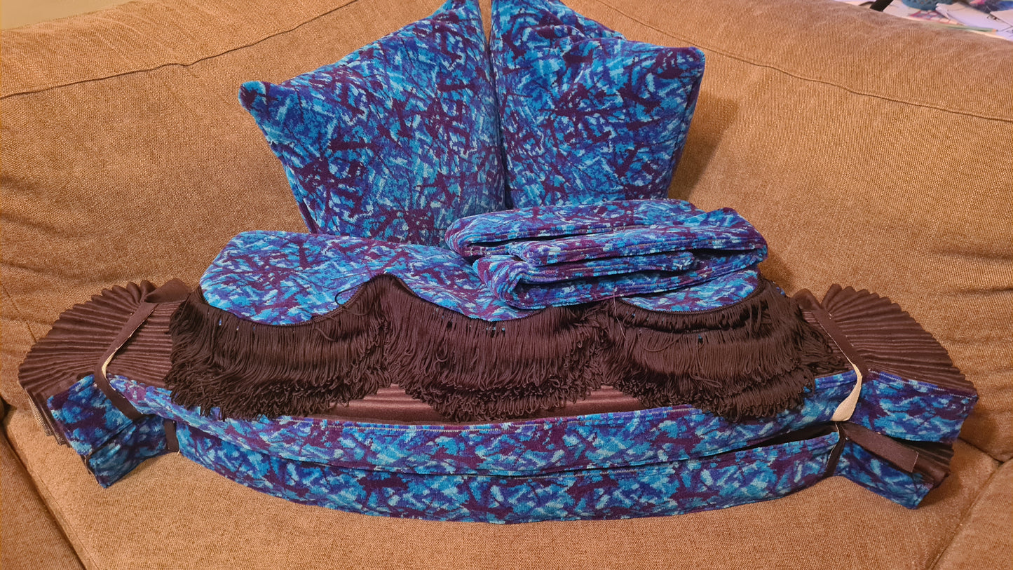 Side curtains in Bus plush for Truck/Van - Made to order