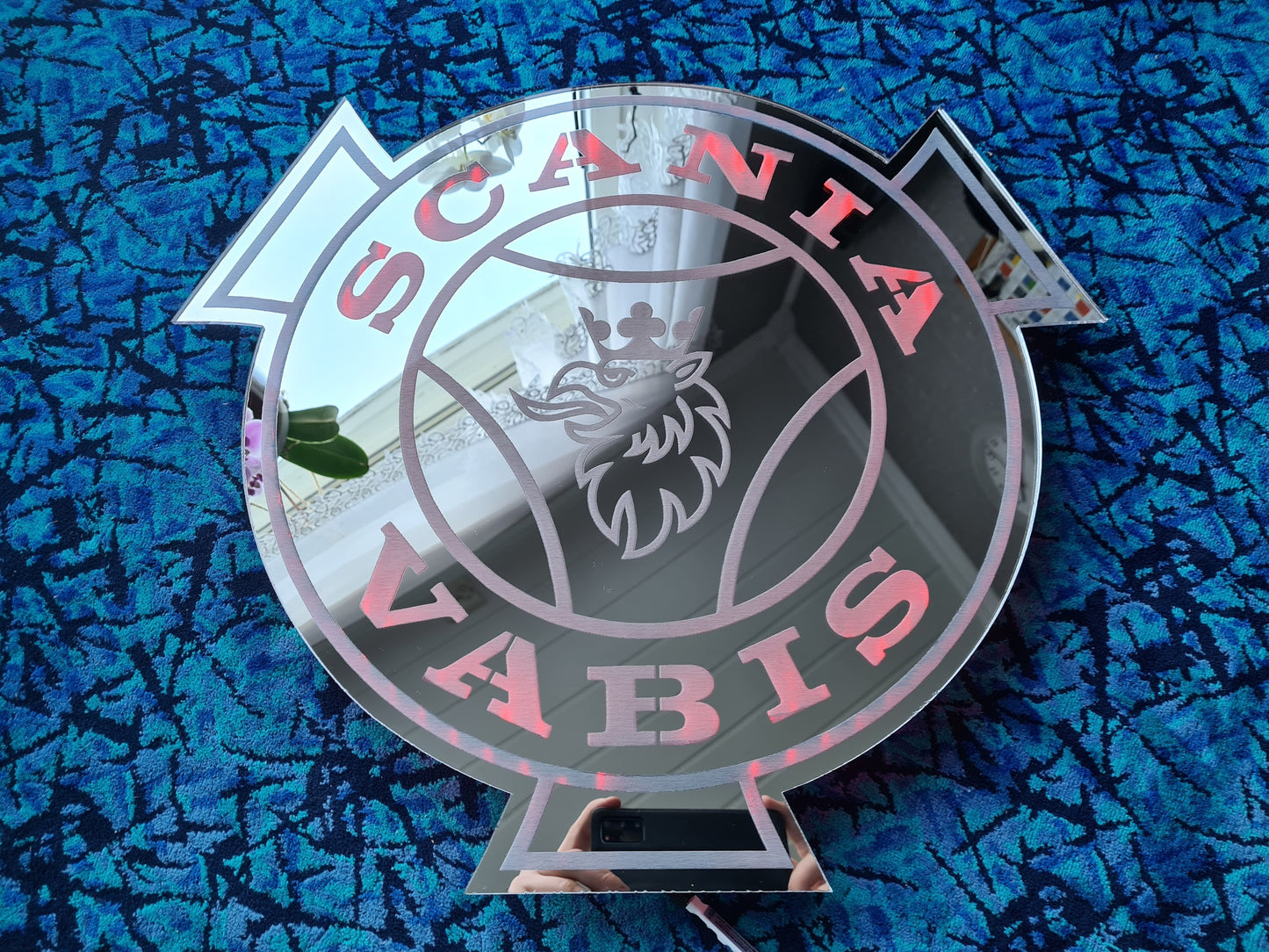 LED light sign/mirror, SCANIA VABIS - RGB 24V