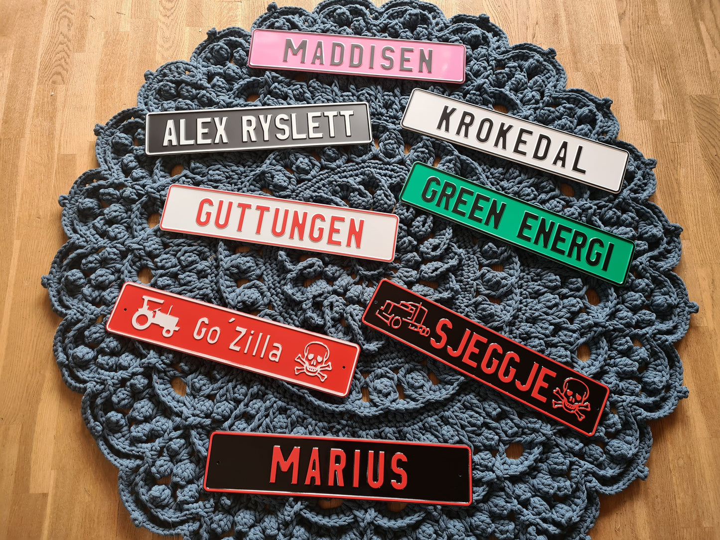 Sjåførskilt/Navneskilt - Aluminiumsplate