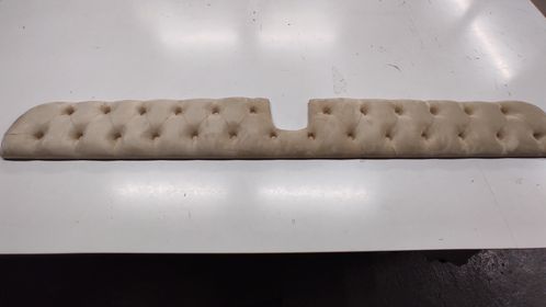 Sun visor made to order - Button fastening, LED diodes, Alcantara