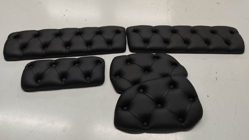 Tabletop Made to order - Leather, Button-stitching, Bus plush