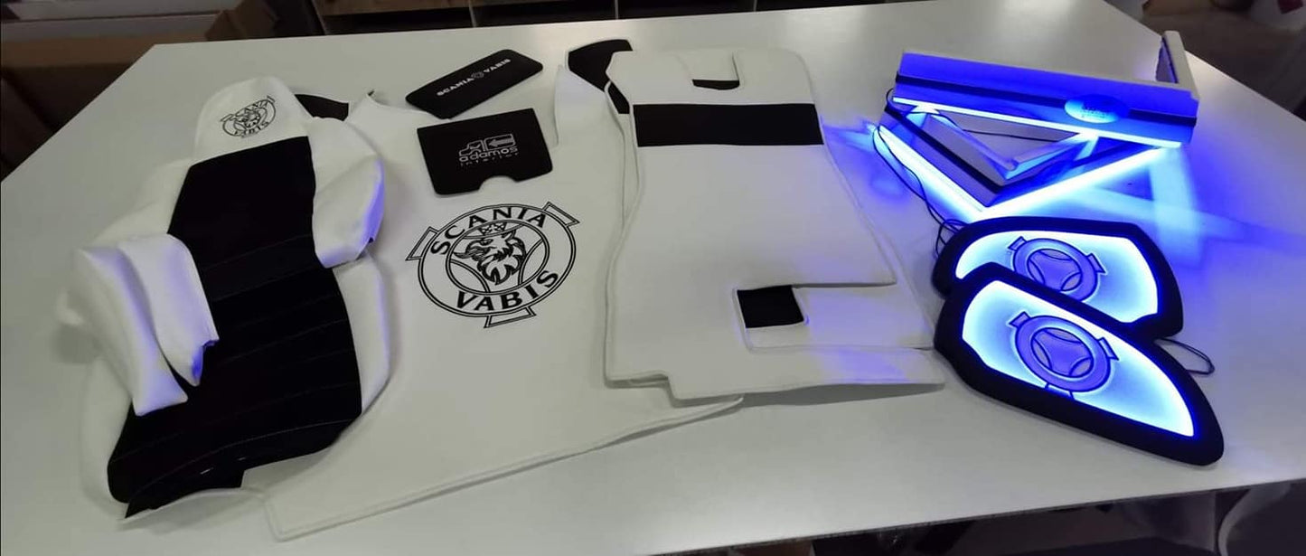 Stolsokkel Trekk Laget på Bestilling - Skinn, Bussplysj, Belysning