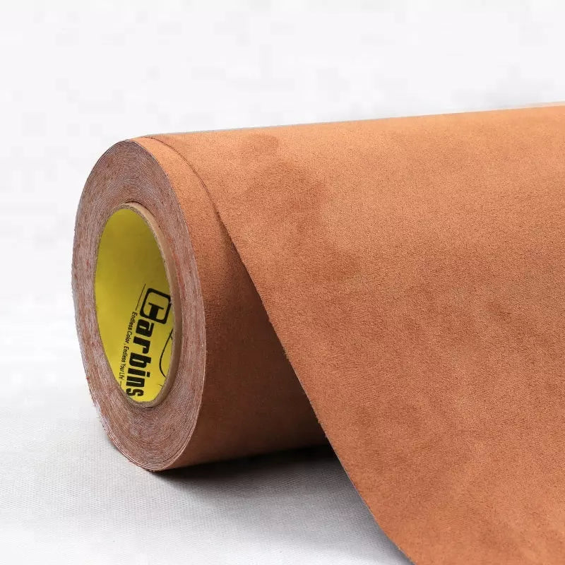 Alcantara / Suede Leather, Self Adhesive - Light Brown/Camel