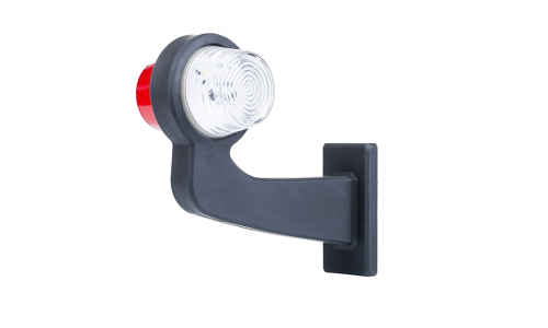 Høyre LED Markeringslys Horpol Hvit/Rød - Buet