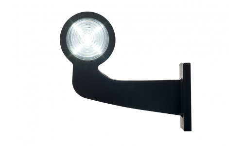 Høyre LED Markeringslys Horpol Hvit/Rød - Buet