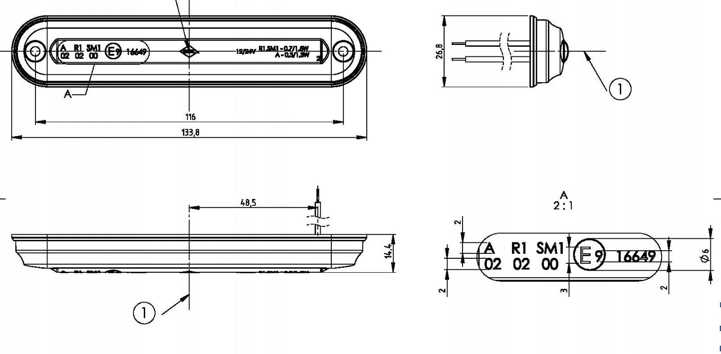 Markeringslys LED Neon Horpol - Oransj