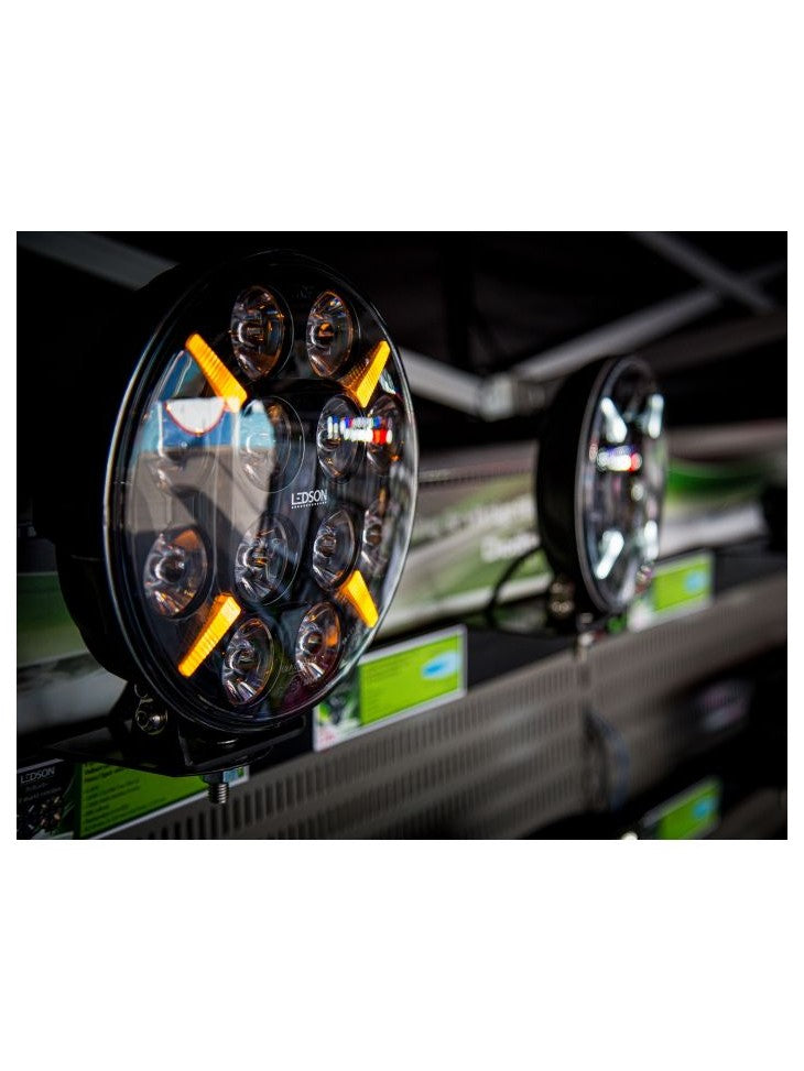 Ledson Pollux9+ 9" LED Ekstralys med Varsellys