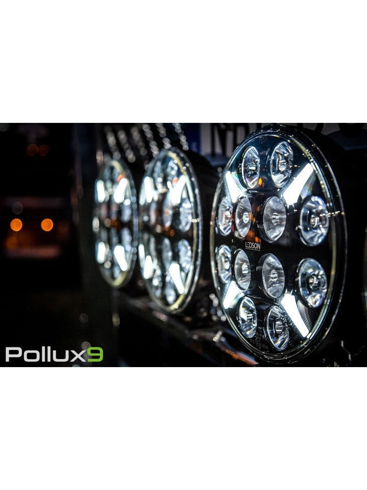 Ledson Pollux9+ 9" LED Ekstralys med Varsellys