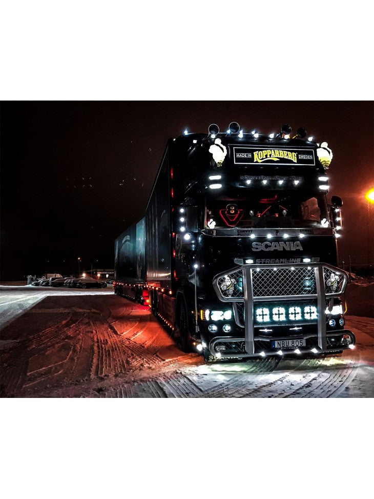 Ledson Pollux9+ 9" LED Ekstralys med Varsellys