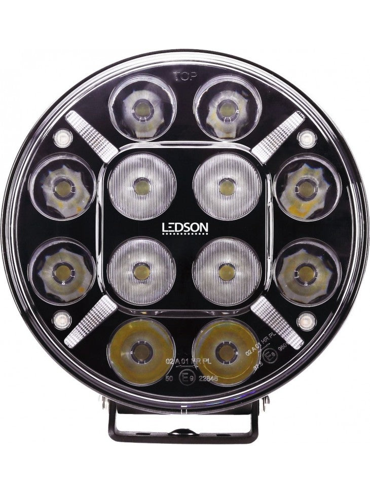 Ledson Pollux9+ 9" LED Ekstralys med Varsellys
