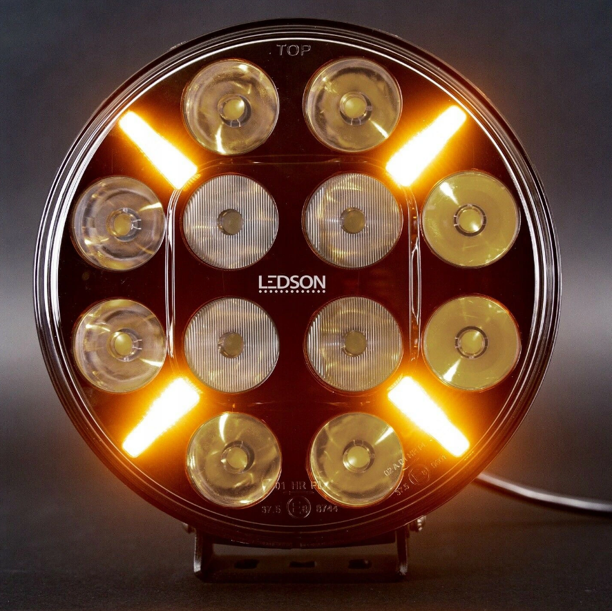 Ledson Pollux9+ 9" LED Ekstralys med Varsellys
