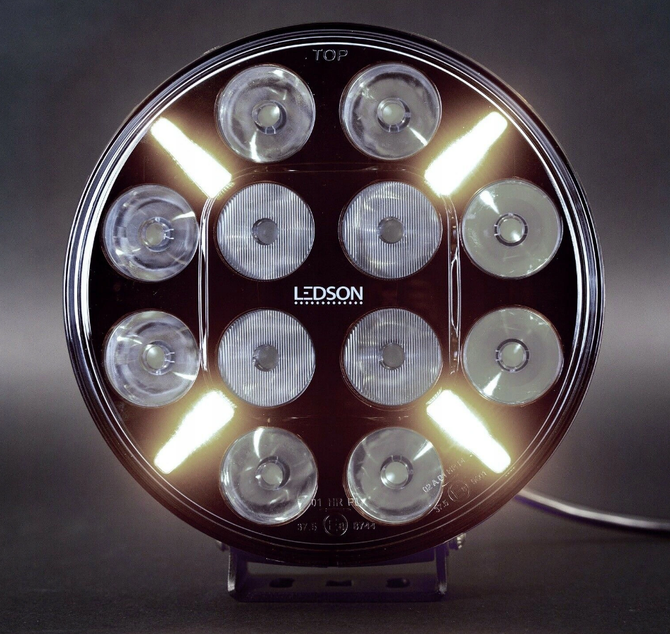 Ledson Pollux9+ 9" LED Ekstralys med Varsellys