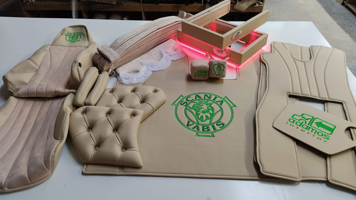 Stolsokkel Trekk Laget på Bestilling - Skinn, Bussplysj, Belysning