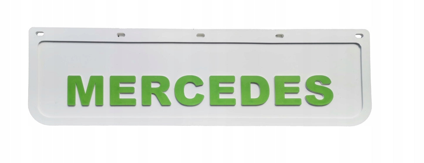 Mud flap Mercedes, 60x18cm - White