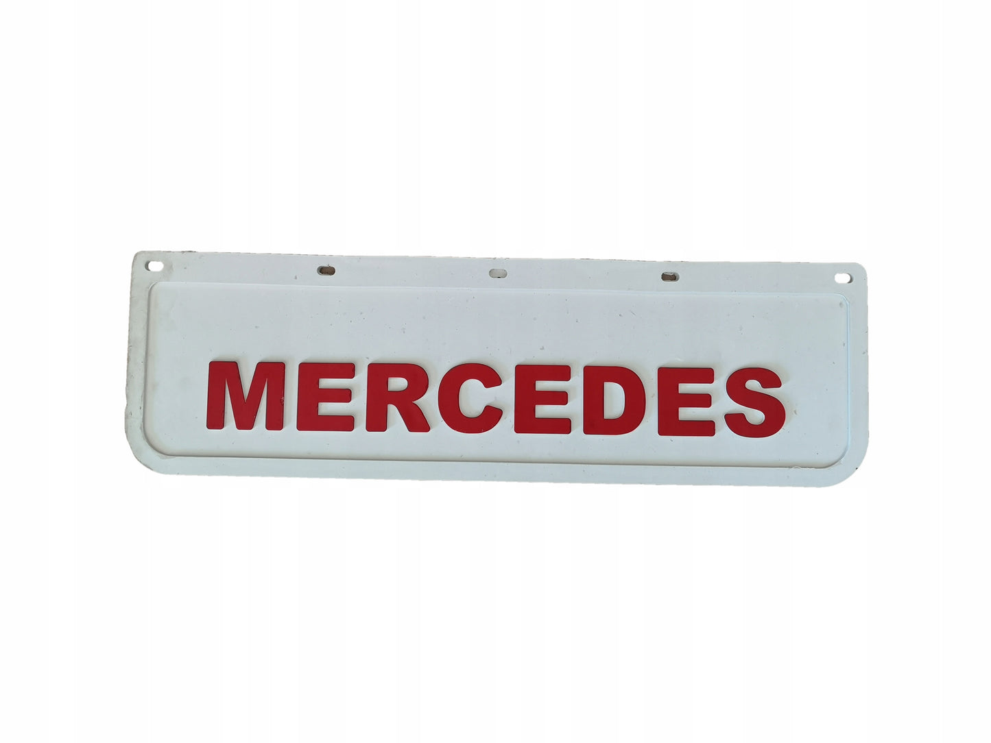 Mud flap Mercedes, 60x18cm - White