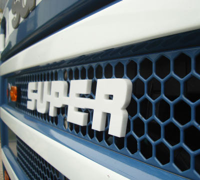 SUPER Emblem Plastic - White