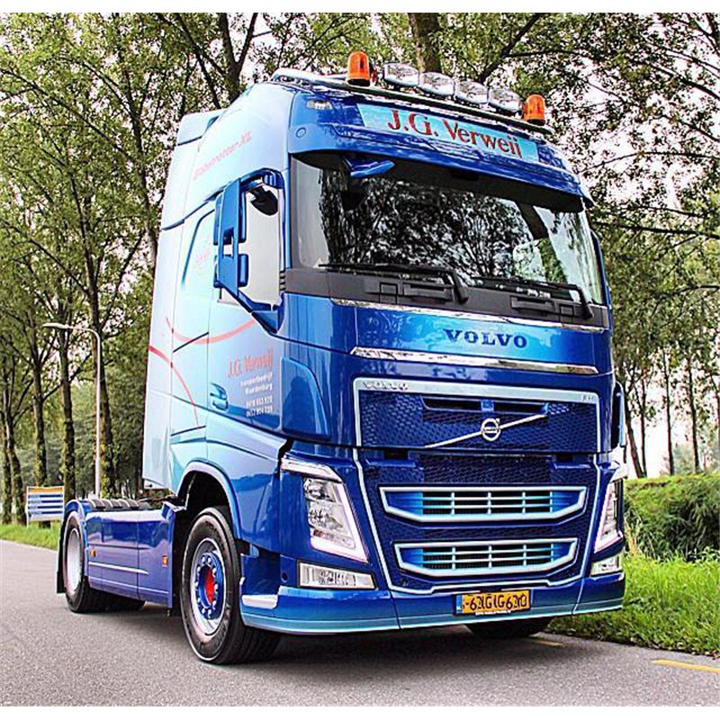 Roof bar in stainless steel/powder coating - Volvo FH4/FH5, Type 2