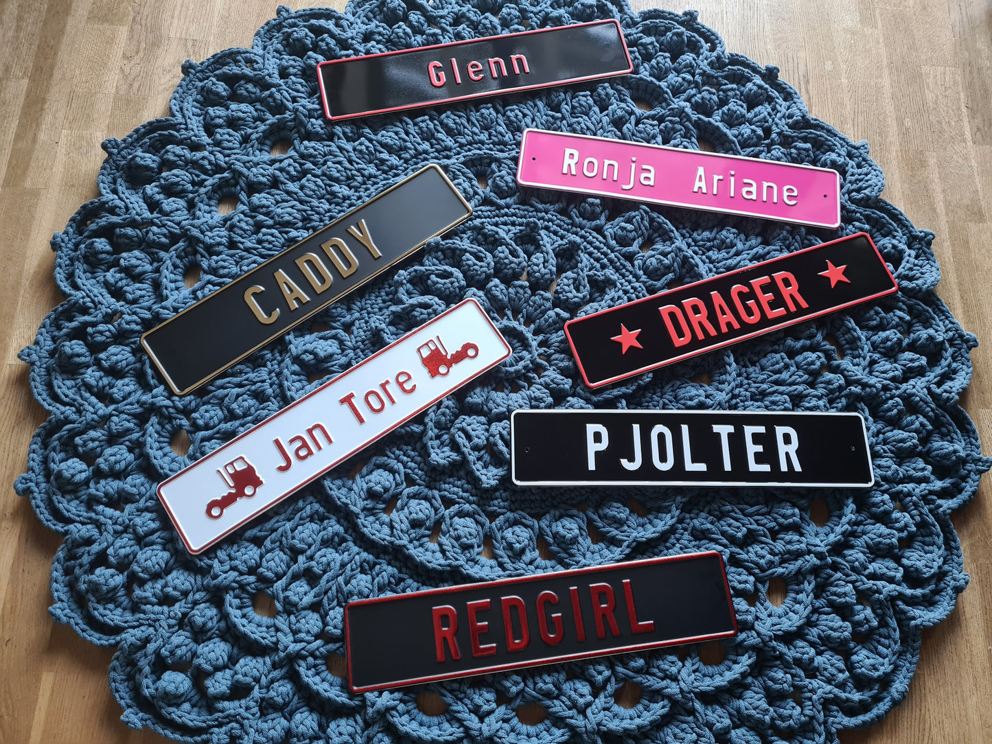 Sjåførskilt/Navneskilt - Aluminiumsplate