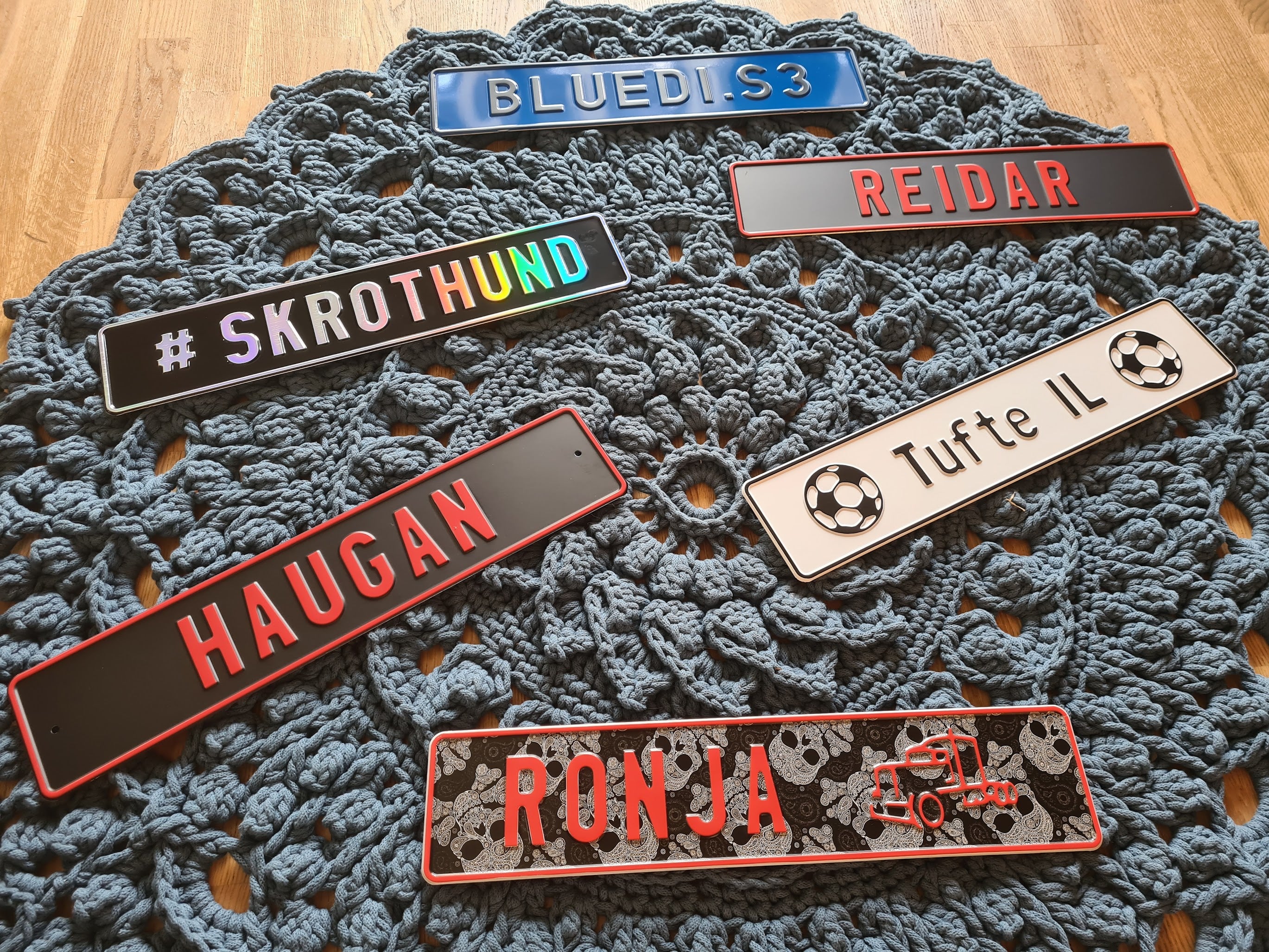 Sjåførskilt/Navneskilt - Aluminiumsplate