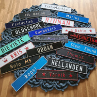 Sjåførskilt/Navneskilt - Aluminiumsplate