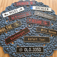 Sjåførskilt/Navneskilt - Aluminiumsplate