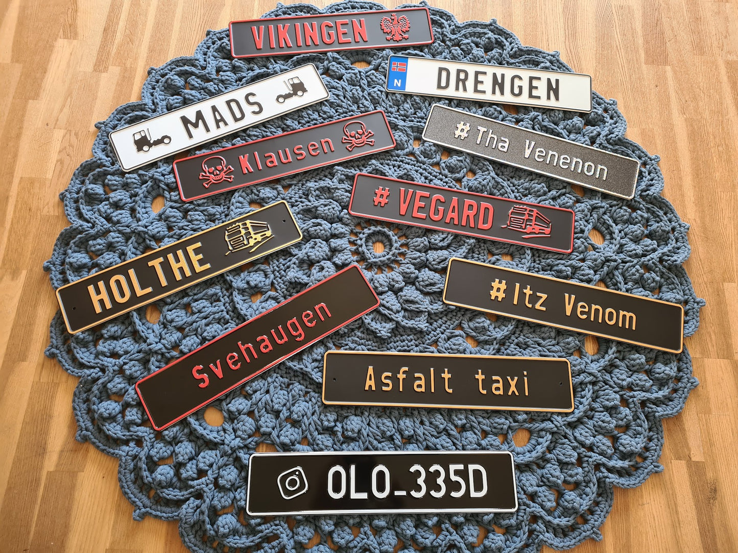 Sjåførskilt/Navneskilt - Aluminiumsplate