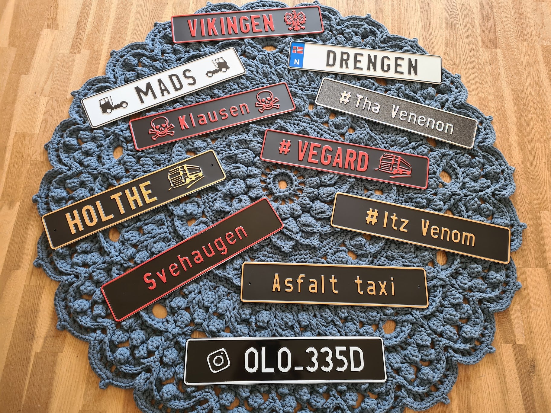 Sjåførskilt/Navneskilt - Aluminiumsplate